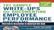 Read Books 101 Sample Write-Ups for Documenting Employee Performance Problems: A Guide to