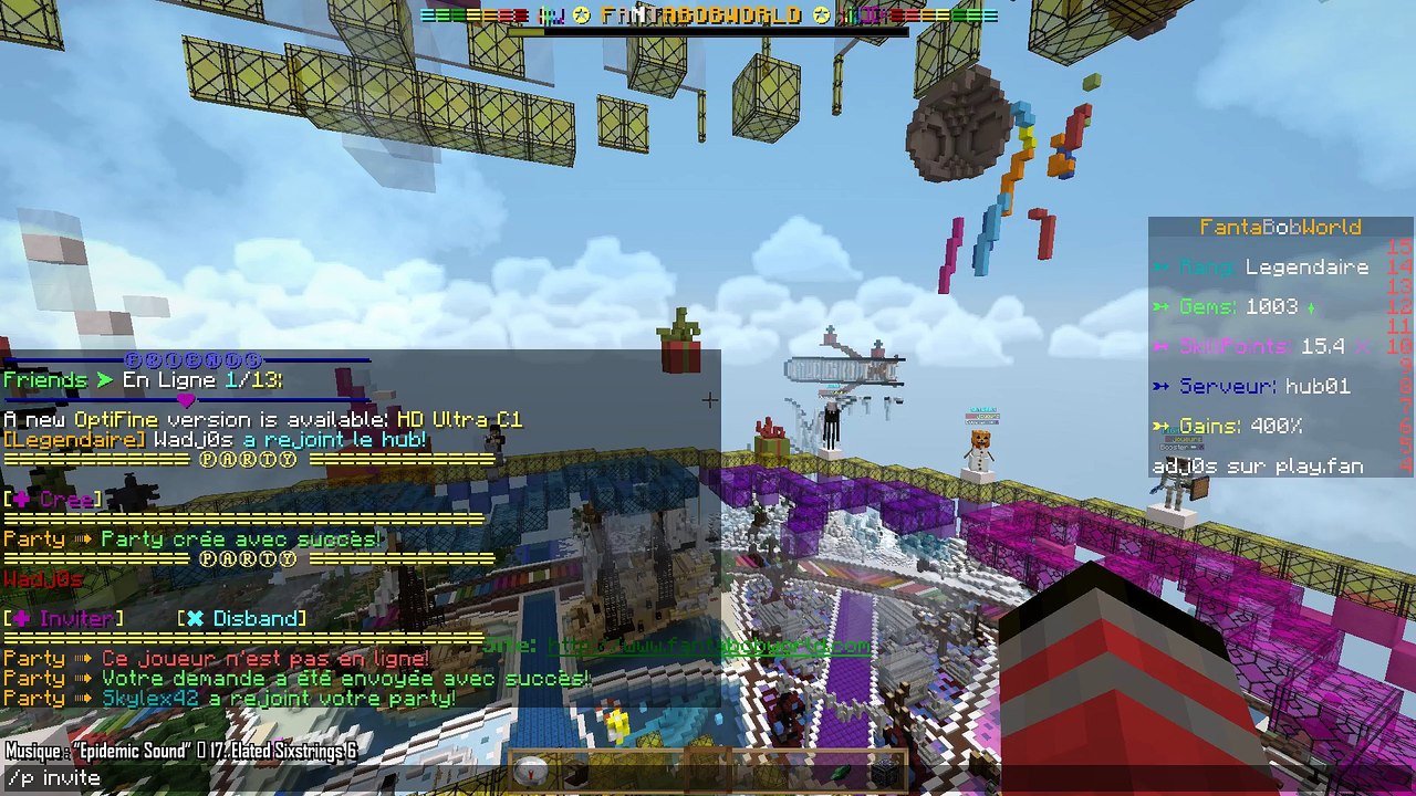 [Rediff] Minecraft Hypixel - Live - 21/07/2016 - Wadj0s