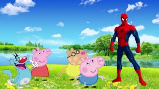 Peppa pig Crying Character Spiderman & Elsa Eating Candy M&M #hulk Finger Family songs