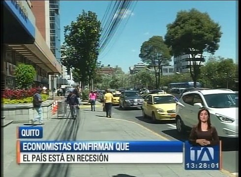 Economistas confirman que el país está en recesión