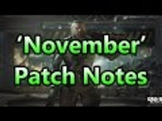 'November' - Black Ops 3 Patch Notes