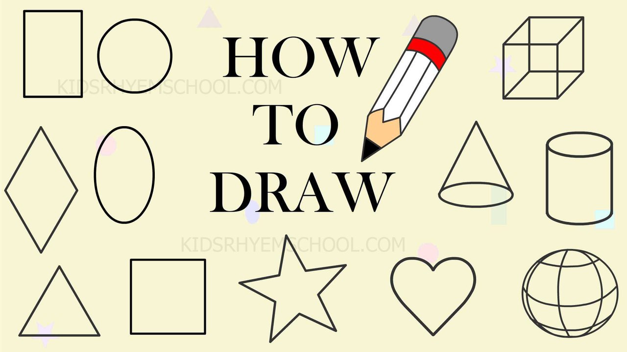Learn to draw shapes for kids 2D basic shapes simple basic shapes