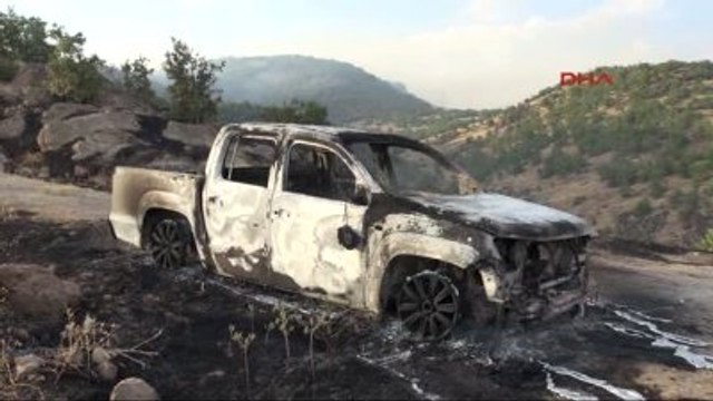 Tunceli Pkk, Tunceli'de Yangın Söndürmeye Giden İşçilerin Aracını Yaktı