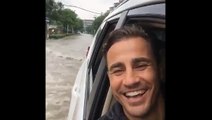 Crazy Fabio Canavaro Rides With His Jeep In Flooded Tianjin!