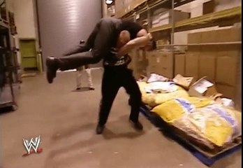Brock Lesnar Attacks Undertaker Smackdown Backstage