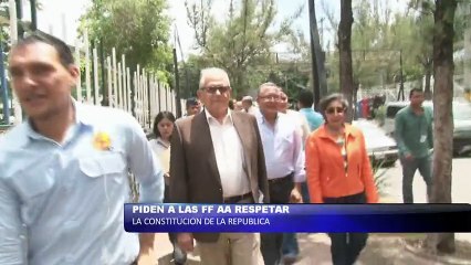 Piden a las fuerzas armadas respetar la constitucion de la republica