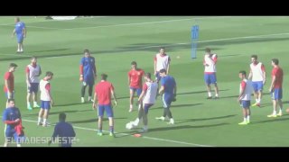Cesc Fabregas training Iker Casillas shame