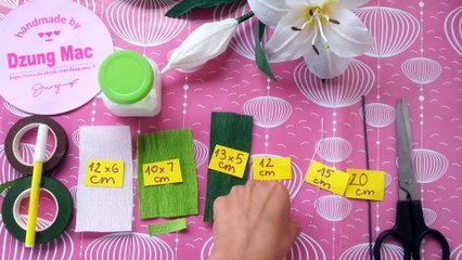 DIY - How to make Lily Paper Flowers Tutorial - Handmade by Dzung Mac