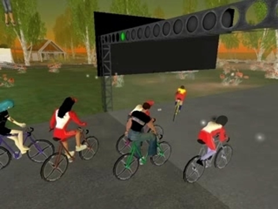 Contre-la-montre à vélo Cofidis dans Second Life