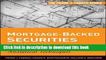 Read Books Mortgage-Backed Securities: Products, Structuring, and Analytical Techniques E-Book