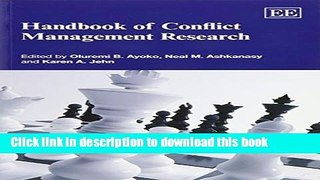 Download Handbook of Conflict Management Research  Ebook Free