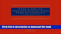 [PDF]  The Law of Defamation and The Internet  [Download] Online