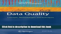 Read Data Quality: Concepts, Methodologies and Techniques (Data-Centric Systems and Applications)
