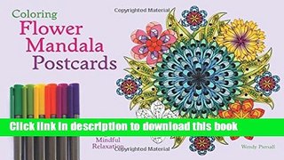 Download Coloring Flower Mandala Postcards: 20 Hand-Drawn Designs for Mindful Relaxation  Read