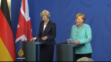 UK's May pledges close ties with Germany in Merkel meeting