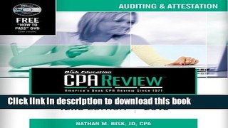 Read Books isk CPA Review: Auditing   Attestation, 42nd Edition, 2013(CPA Comprehensive Exam