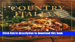 Read Books Country Italian: Favorite Brand Name Ebook PDF