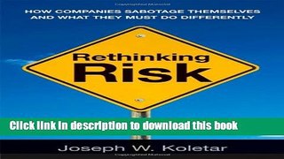 Read Books Rethinking Risk: How Companies Sabotage Themselves and What They Must Do Differently