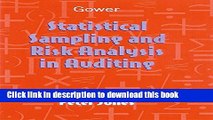Download Books Statistical Sampling and Risk Analysis in Auditing PDF Free