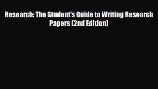 Read Research: The Student's Guide to Writing Research Papers (2nd Edition) PDF Full Ebook