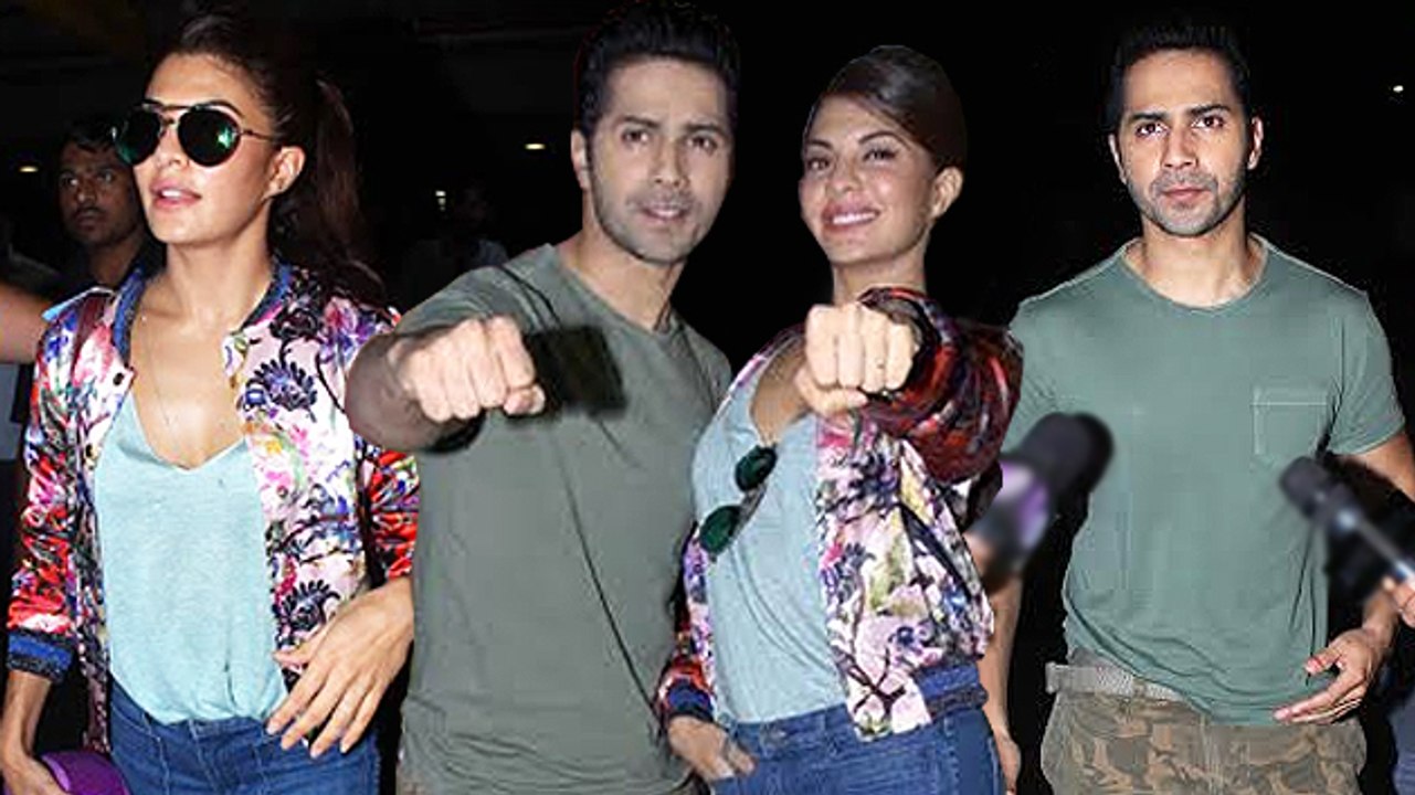 Jacqueline Fernandez-Varun Dhawan SPECTACULAR Airport Look