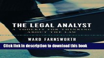 [Read PDF] The Legal Analyst: A Toolkit for Thinking about the Law Free Books