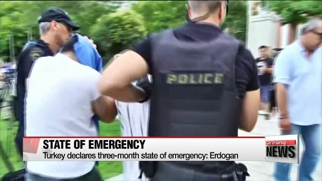 Turkey declares three-month state of emergency following failed coup