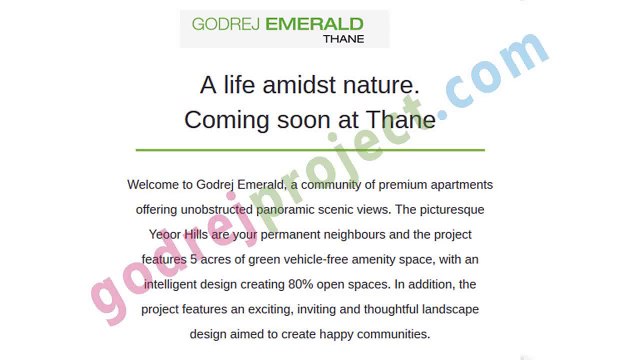 Godrej Emerald Thane Ghodbunder Road