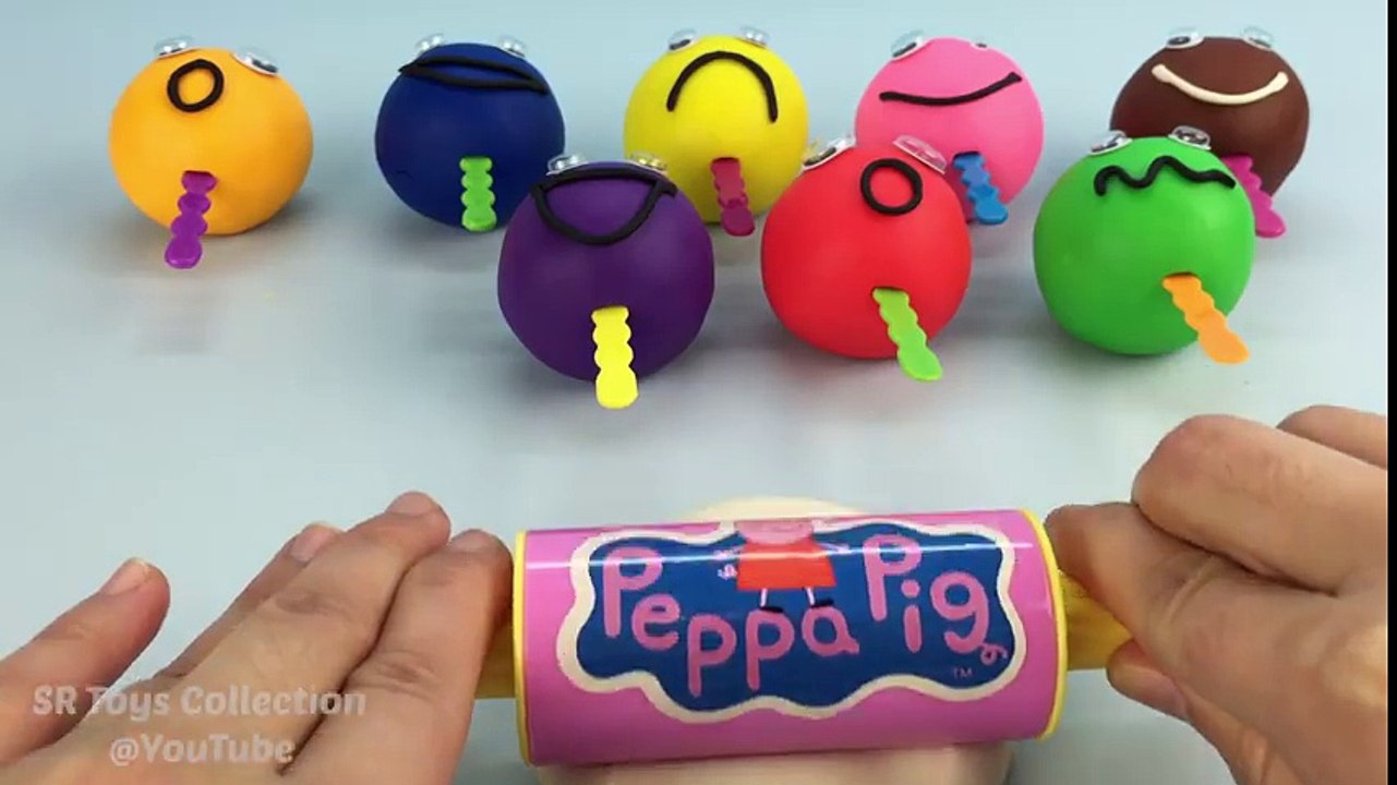 Play Doh Smiley Face Lollipops with Molds and Peppa Pig Rolling Pin Fun Creative for Kids #1