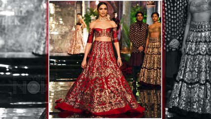 Deepika Padukone Divine Look In Off Shoulder Choli – India Couture Week 2016