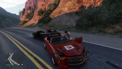 Grand Theft Auto V decapitation with car door