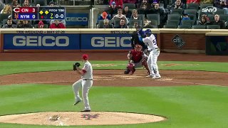 Yoenis Cespedes Three Run Game Tying Home Run | Reds vs Mets April 26, 2016