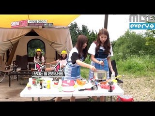 (Showtime MAMAMOOXGFRIEND EP.3) Eunha&Shinb waits Sowon's Chicken