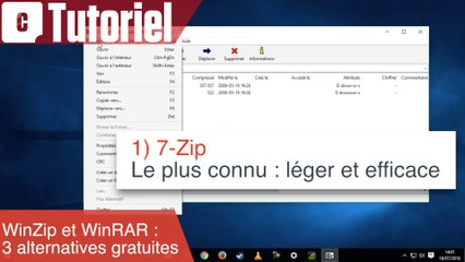 WinZip et WinRAR : trois alternatives gratuites