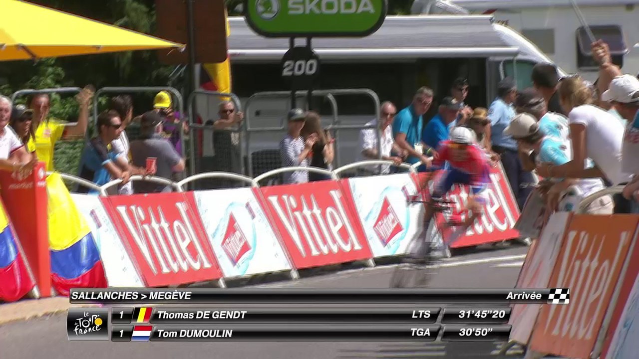 Arrivée de / Finish of Tom Dumoulin - Étape 18 / Stage 18 (Sallanches / Megève) - Tour de France 2016