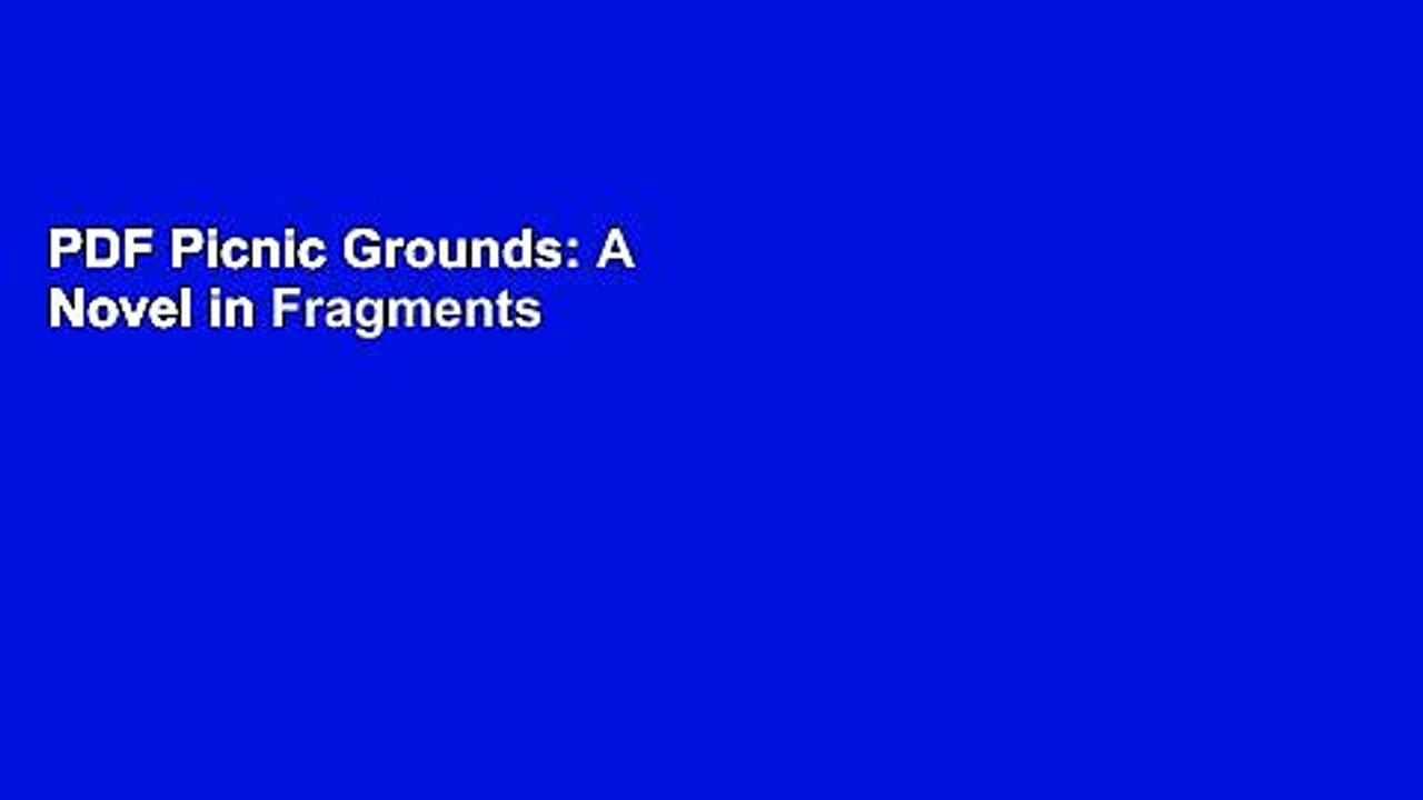 PDF Picnic Grounds: A Novel in Fragments  EBook