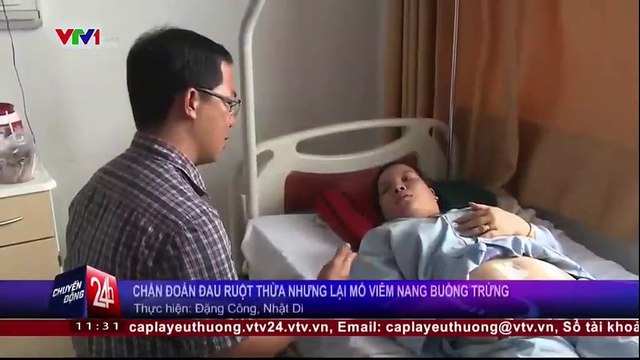 Chẩn đoán đau ruột thừa nhưng lại mổ viêm nang buồn trứng.