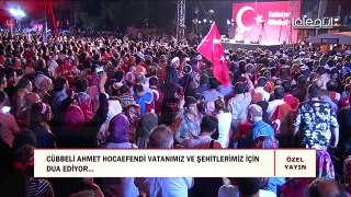 vatandaşlarımız ve şehitlerimiz için duâ ediyor-Cübbeli Ahmet Hocaefendi