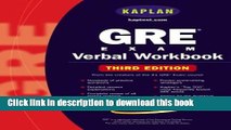 Read Kaplan GRE Exam Verbal Workbook (Kaplan Gre Verbal Workbook) E-Book Free