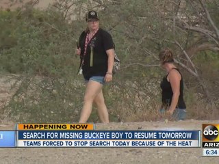 Search for missing Buckeye boy to resume Thursday