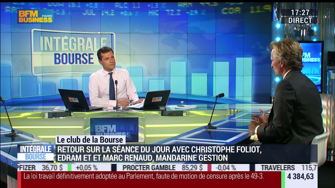 Le Club de la Bourse: Christophe Foliot, Marc Renaud et Xavier Robert - 21/07