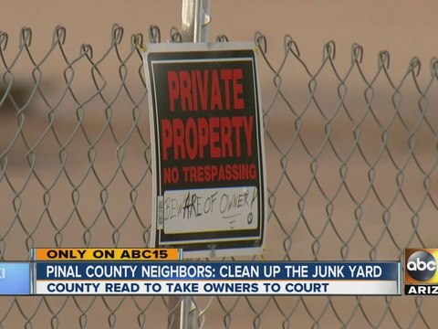 Pinal County neighbors: Clean up the junk yard