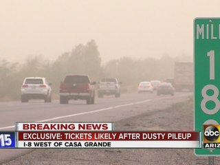 Speeding tickets likely after dusty pileup