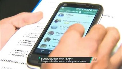 Bloqueio do WhatsApp durou quase quatro horas
