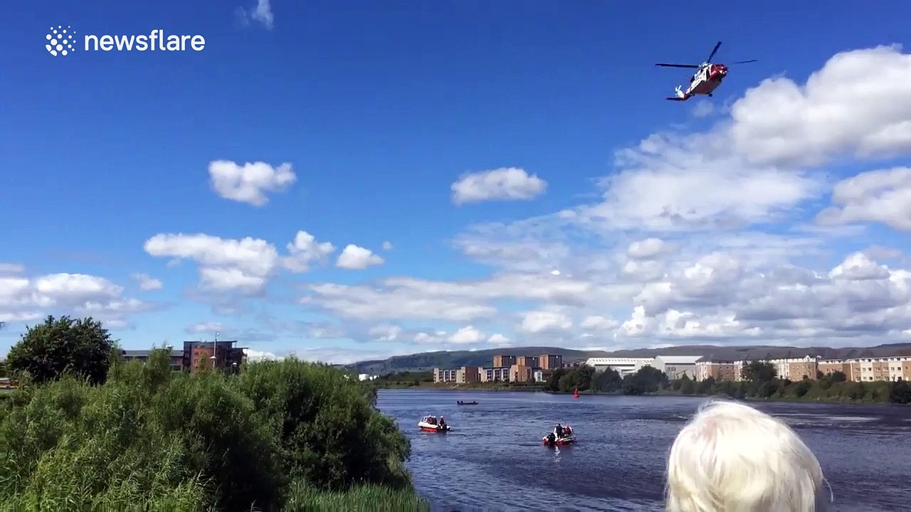 Emergency services search for body after car plunges into River Clyde