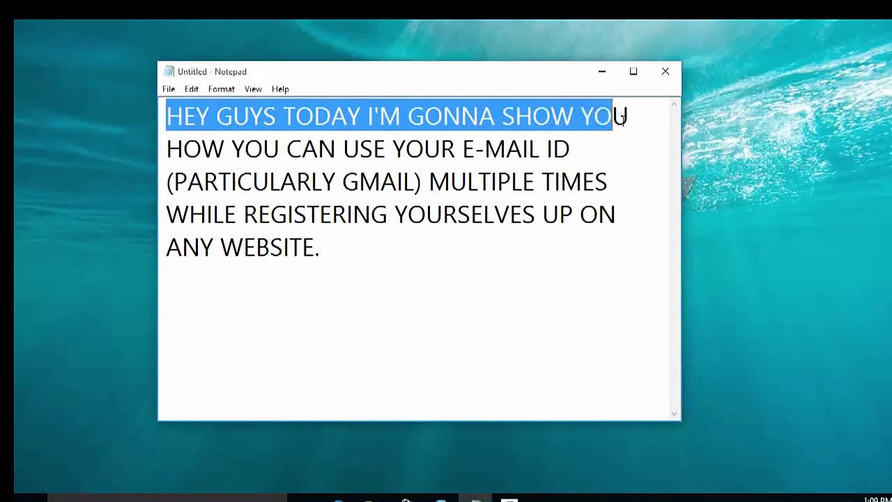 Trick to Use Same Gmail Account (gmail id) Multiple Times while Registering or Signing up at any Website