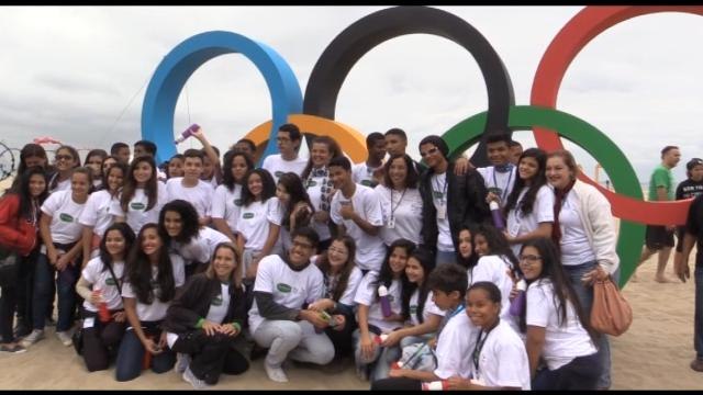Inauguran escultura ecológica de los anillos olímpicos en Río de Janeiro