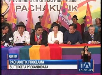 Pachakutik proclama su tercera precandidata