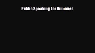 Read herePublic Speaking For Dummies