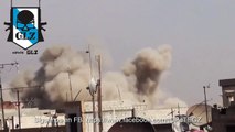Siria - Damasco Duma - Mig-23 de la Fuerza Aérea Siria bombardea a los terroristas - 3 Octubre 2015